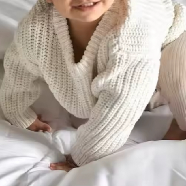 Baumwollstrick Pullover