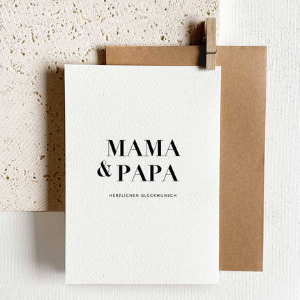 Grußkarte - Mama & Papa